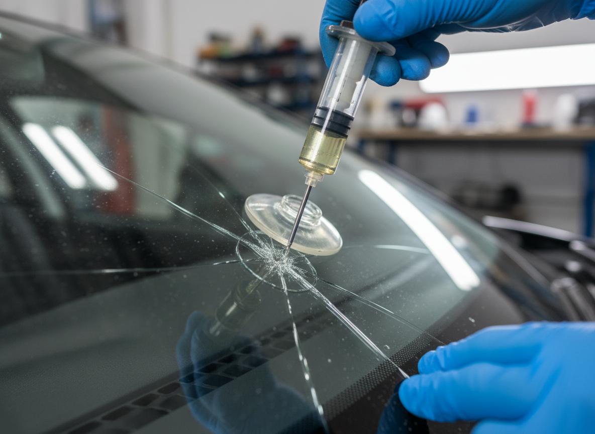 Glass chip repair service